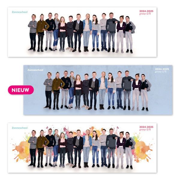 Groepsfoto's met kleur